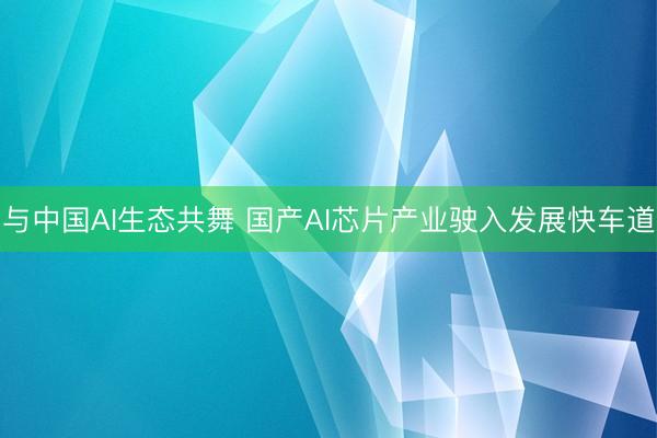 与中国AI生态共舞 国产AI芯片产业驶入发展快车道
