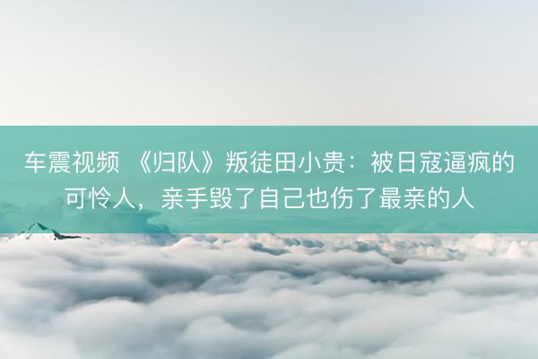 车震视频 《归队》叛徒田小贵：被日寇逼疯的可怜人，亲手毁了自己也伤了最亲的人