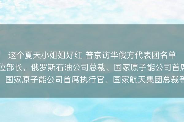 这个夏天小姐姐好红 普京访华俄方代表团名单公布：含5位副总理8位部长，俄罗斯石油公司总裁、国家原子能公司首席执行官、国家航天集团总裁等随行