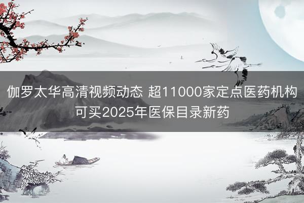 伽罗太华高清视频动态 超11000家定点医药机构可买2025年医保目录新药