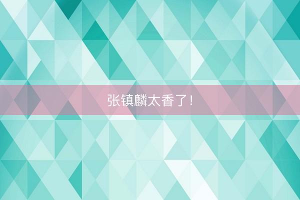 张镇麟太香了！