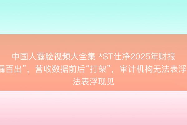 中国人露脸视频大全集 *ST仕净2025年财报“错漏百出”,营收数据前后“打架”,审计机构无法表浮现见
