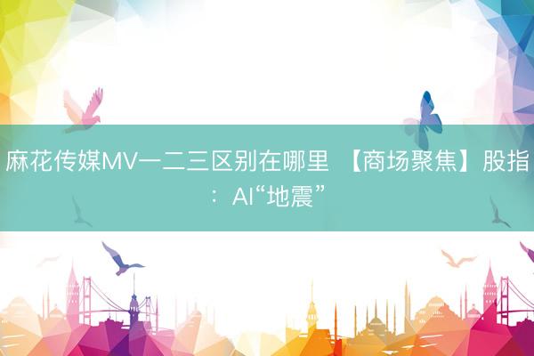 麻花传媒MV一二三区别在哪里 【商场聚焦】股指:AI“地震”