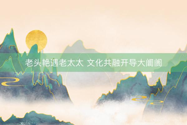 老头艳遇老太太 文化共融开导大阛阓