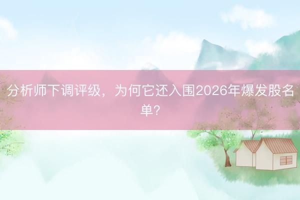 分析师下调评级,为何它还入围2026年爆发股名单?