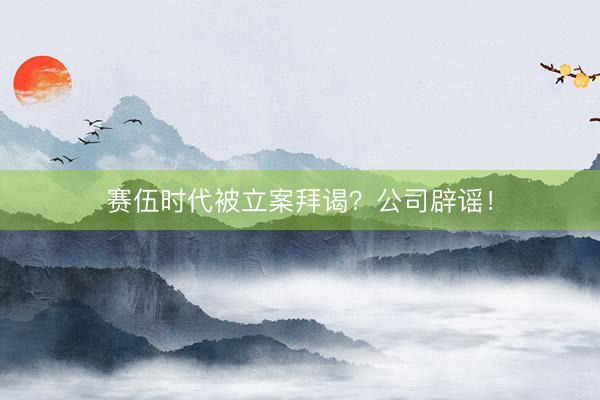赛伍时代被立案拜谒?公司辟谣!